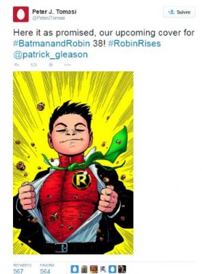 Peter J  Tomasi sur Twitter - -Here it as promised, our upcoming cover for #BatmanandRobin 38! #RobinRises.jpg