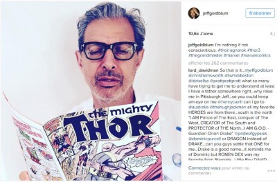 Jeff Goldblum sur Instagram - I'm nothing if not conscientious  #thorragnarok #thor3 #thegrandmaster #marvel #marvelcomics.jpg
