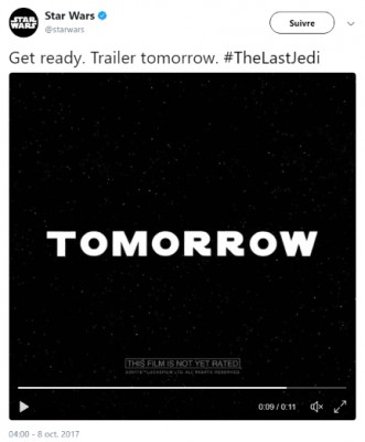 Star Wars sur Twitter - -Get ready  Trailer tomorrow. #TheLastJedi https---t.co-woC9KF4GH8-.jpg