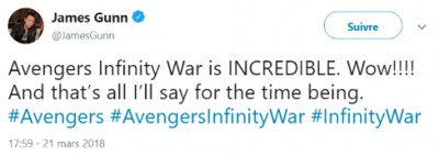 James Gunn sur Twitter _ _Avengers Infinity War is INCREDIBLE  Wow!!!!.jpg