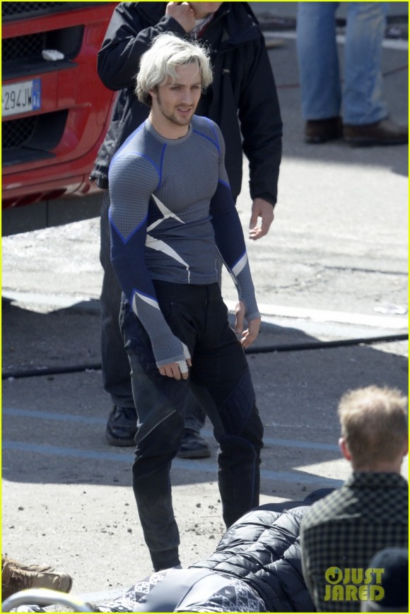 Aaron Taylor-Johnson on set of 'The Avengers: Age of Ultron'